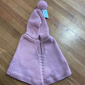 Baby/Toddler Knit Hooded Poncho